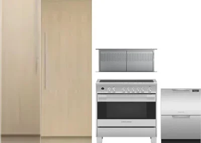 5 Piece Package Includes Refrigerator, Freezer, Range, Hood And Dishwasher
